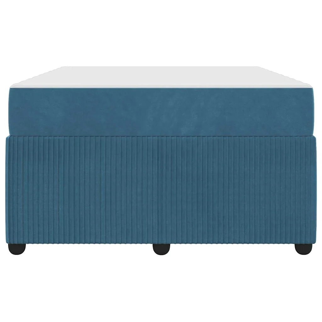 Struttura del letto con materasso Blu 120 x 190 cm Tessuto