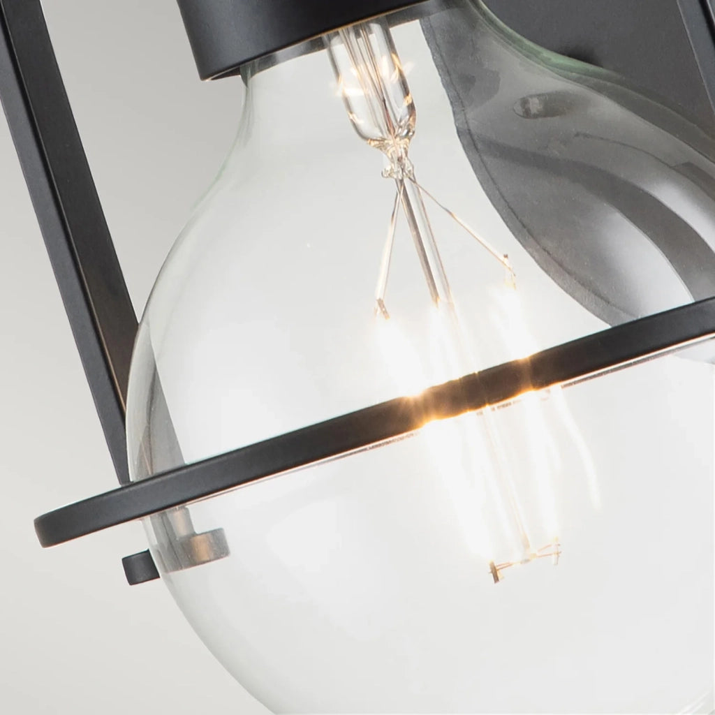 Applique Industrial Nordico Somerset Acciaio Nero 1 Luce E27 60W K Lm