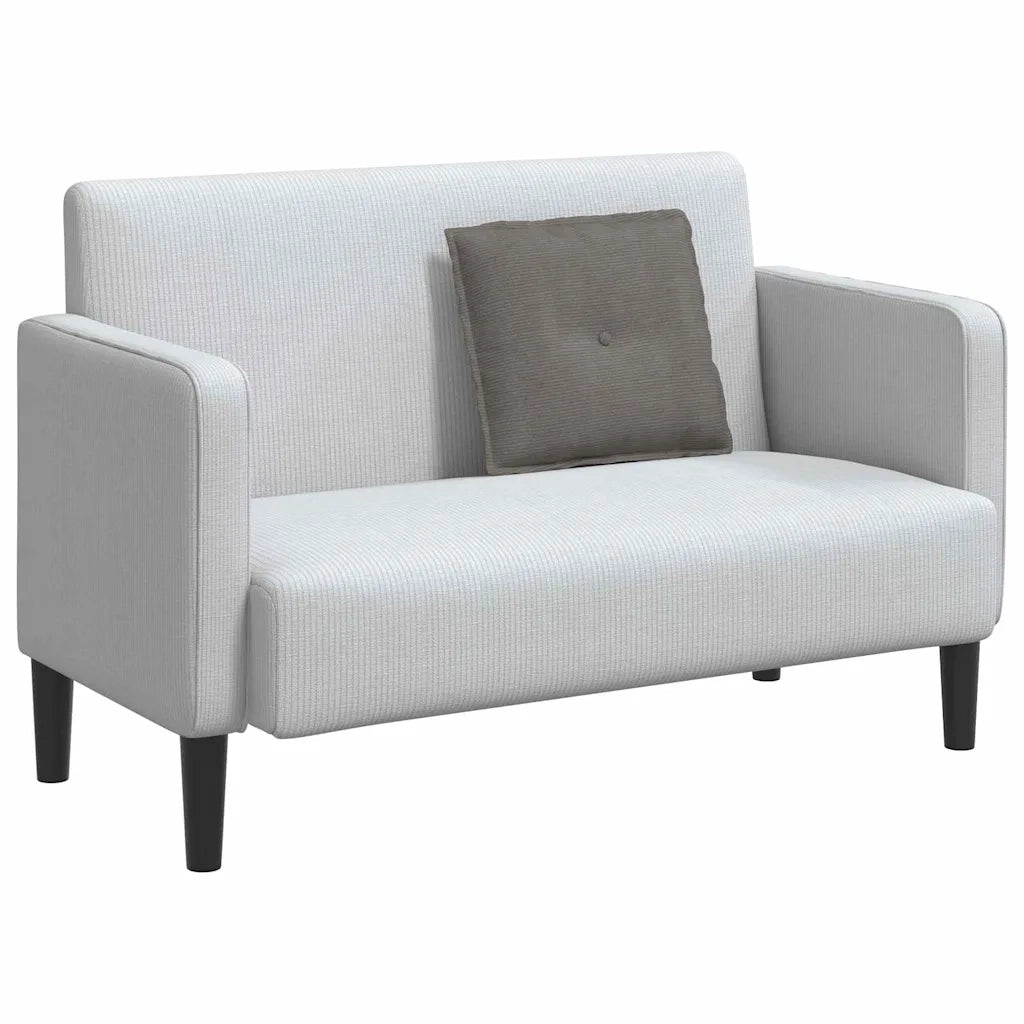 Cuscino per Schiena Grigio chiaro 50 x 45 cm Tessuto in Cords 42014650