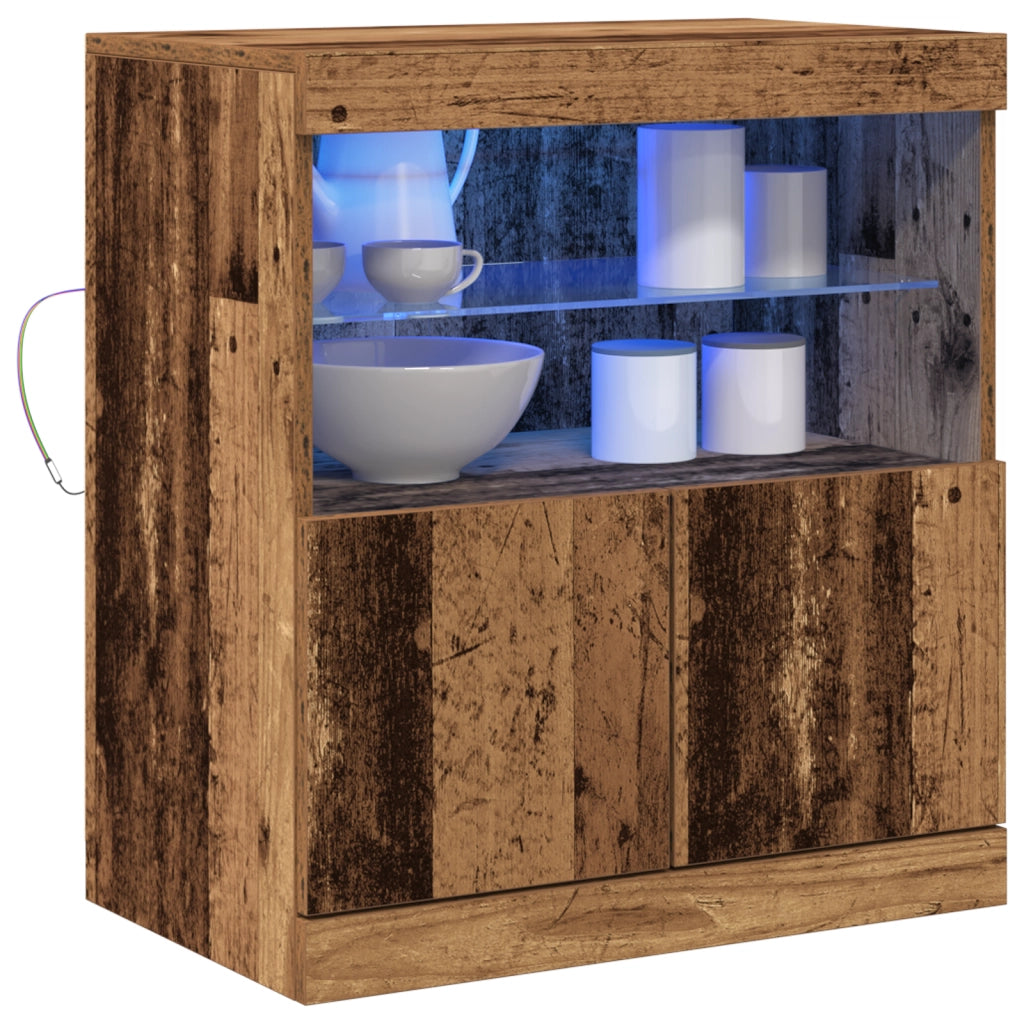 Mobile con luci a LED Legno Vecchio 60x37x67 cm