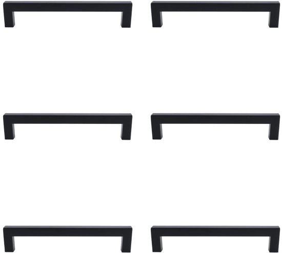 Maniglioni per armadi a muro in acciaio inox - 6 pezzi - Maniglie per armadi a muro - Accessori per armadi a muro - Distanza tra le maniglie 160 mm - Design moderno e semplice - Maniglioni per armadi a muro
