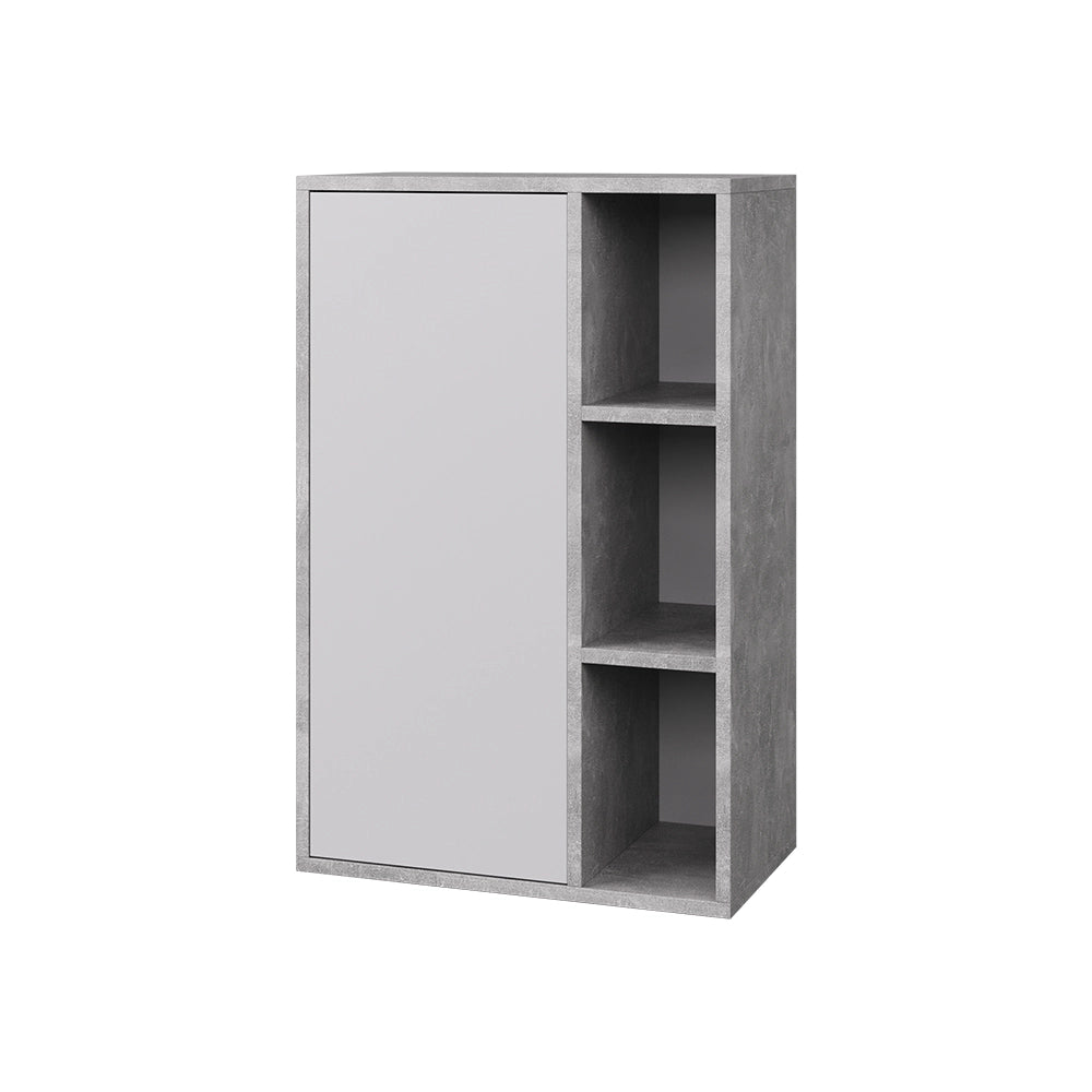 Vicco Libreria da parete Cemento/Bianco 50.1 x 78.4 cm con 3 scomparti aperti