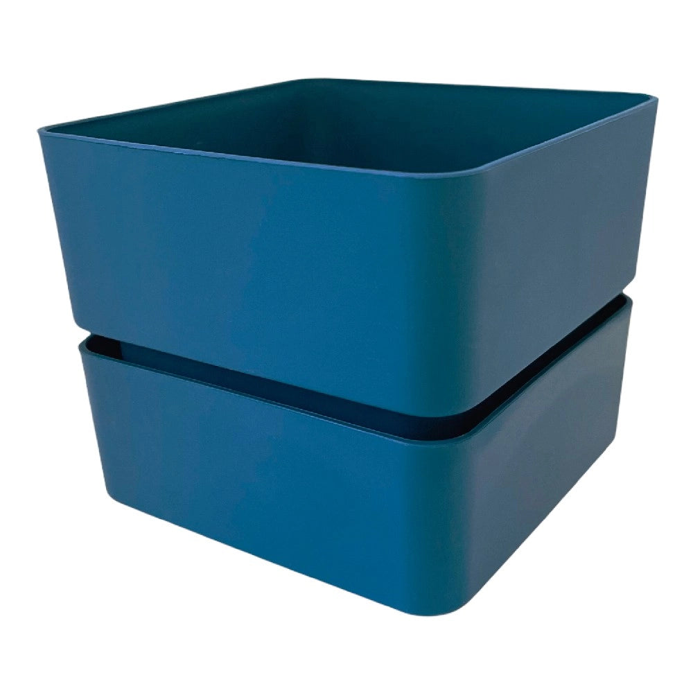 VASO VELETA fioriera interno PER PIANTE GRASSE VERDI plastica VARI COLORI 12 cm Color: BLU DENIM
