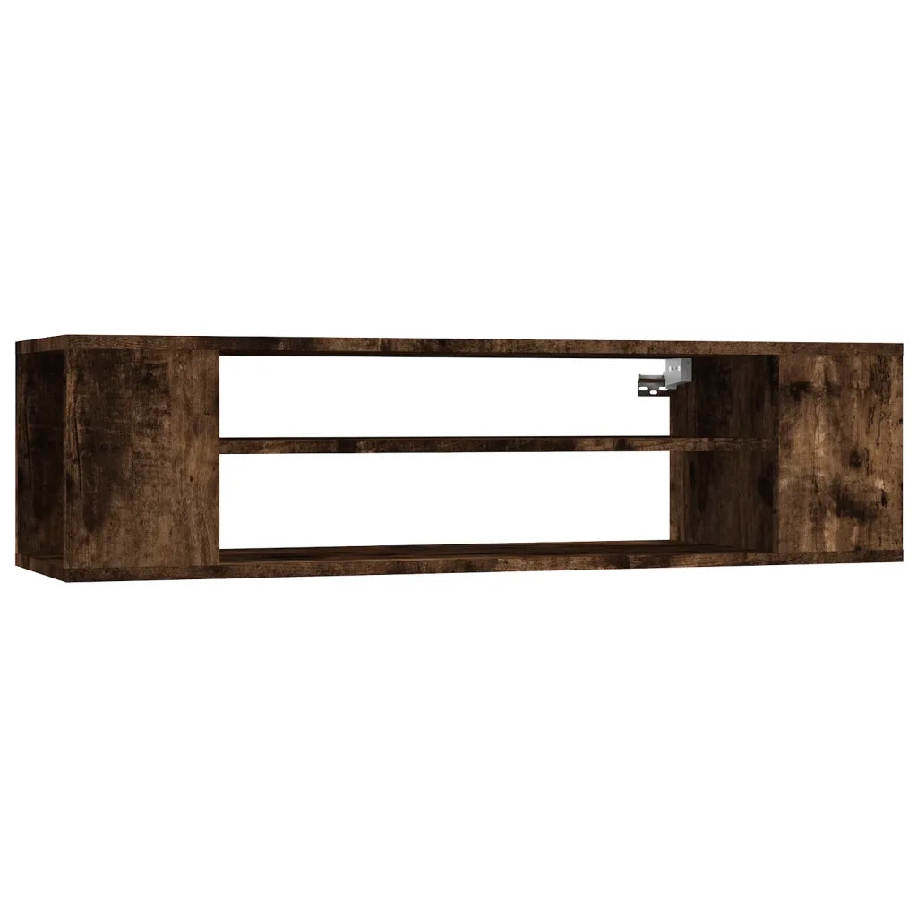 Mobile TV Pensile Rovere Fumo 100x30x26,5 cm Legno Multistrato 826360