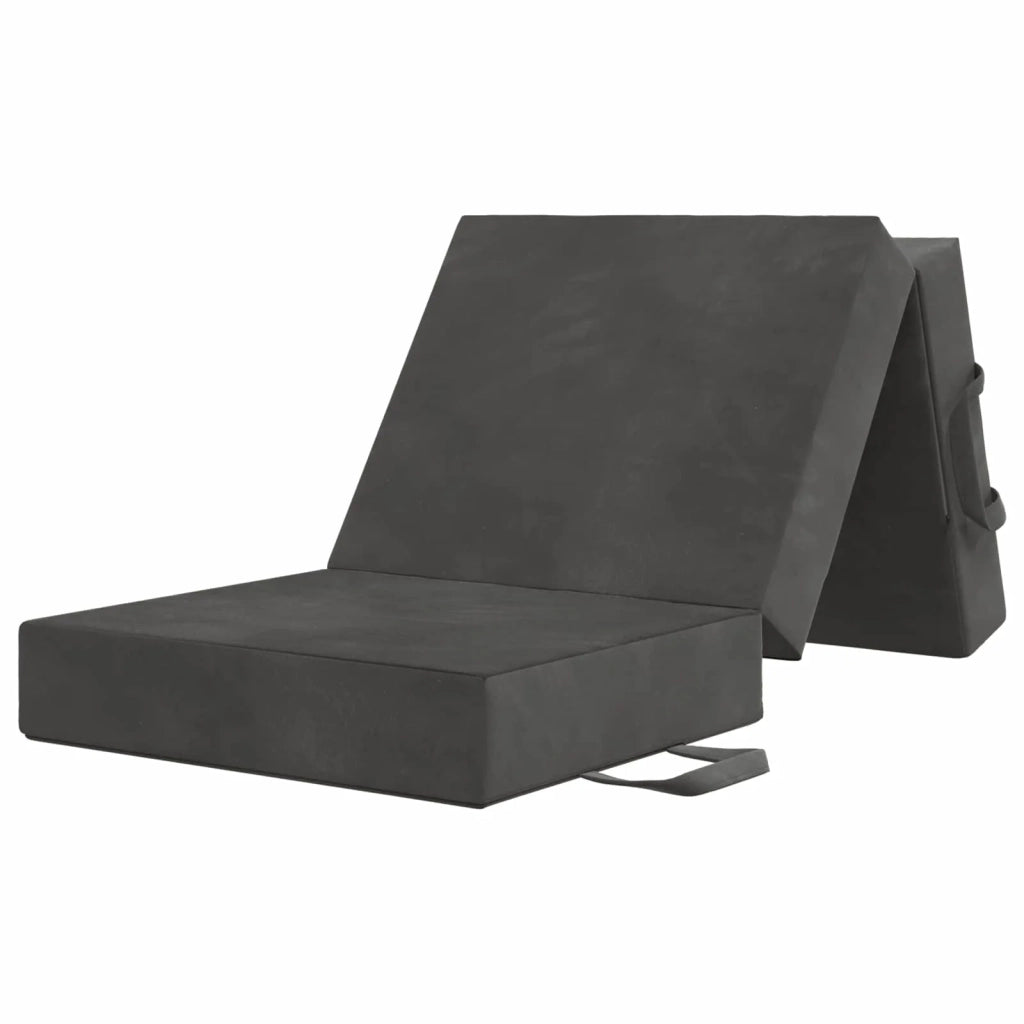 Divano Letto Pieghevole 75 x 63 x 45 cm Grigio Scuro 900144