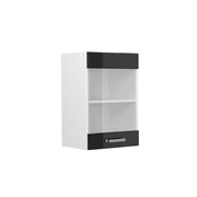 Vicco Pensile universale Nero lucido 40 cm con anta in vetro