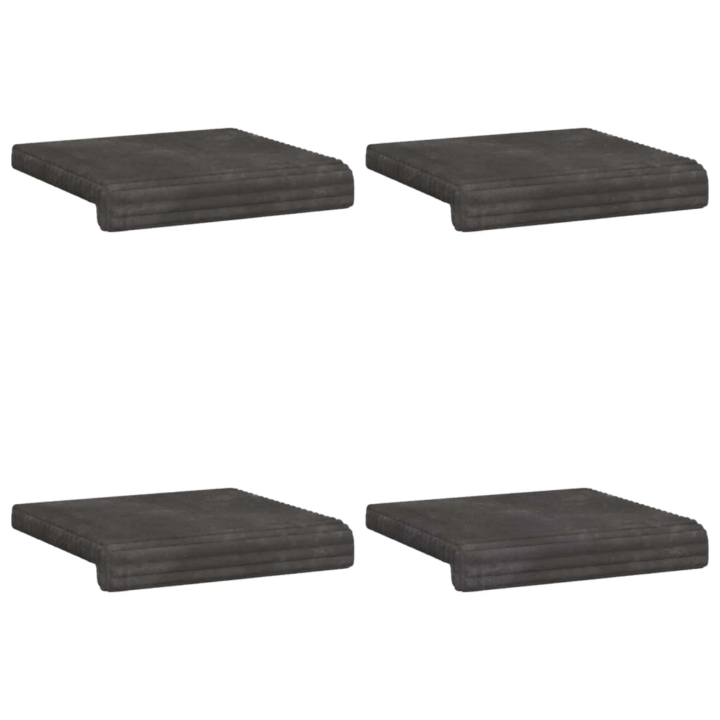 Cuscino per panchina 4 pcs Corduroy Morbido Grigio Scuro 42043143