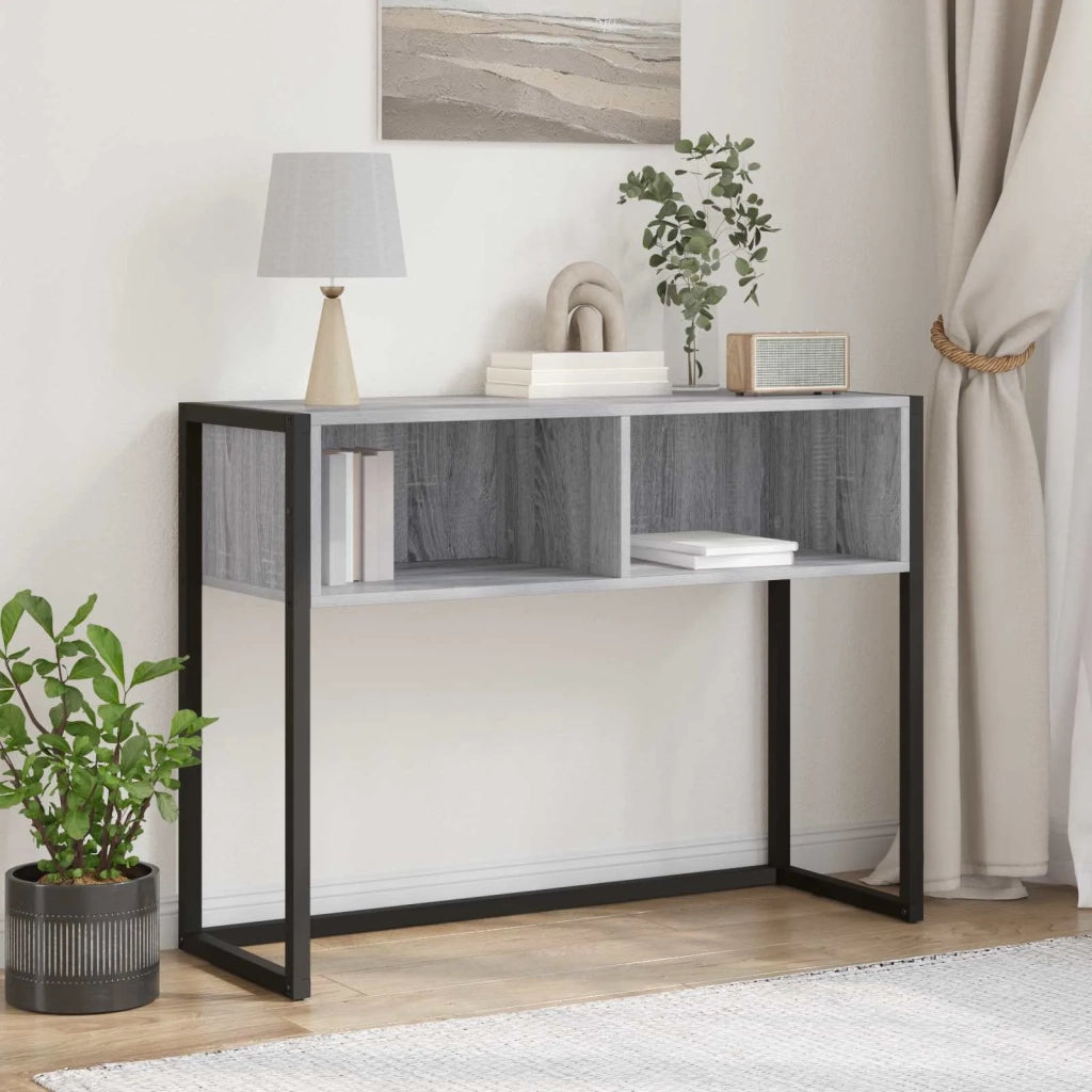 Tavolino | Tavolo laterale Grigio Sonoma 100 x 36 x 75 cm Legno multistrato