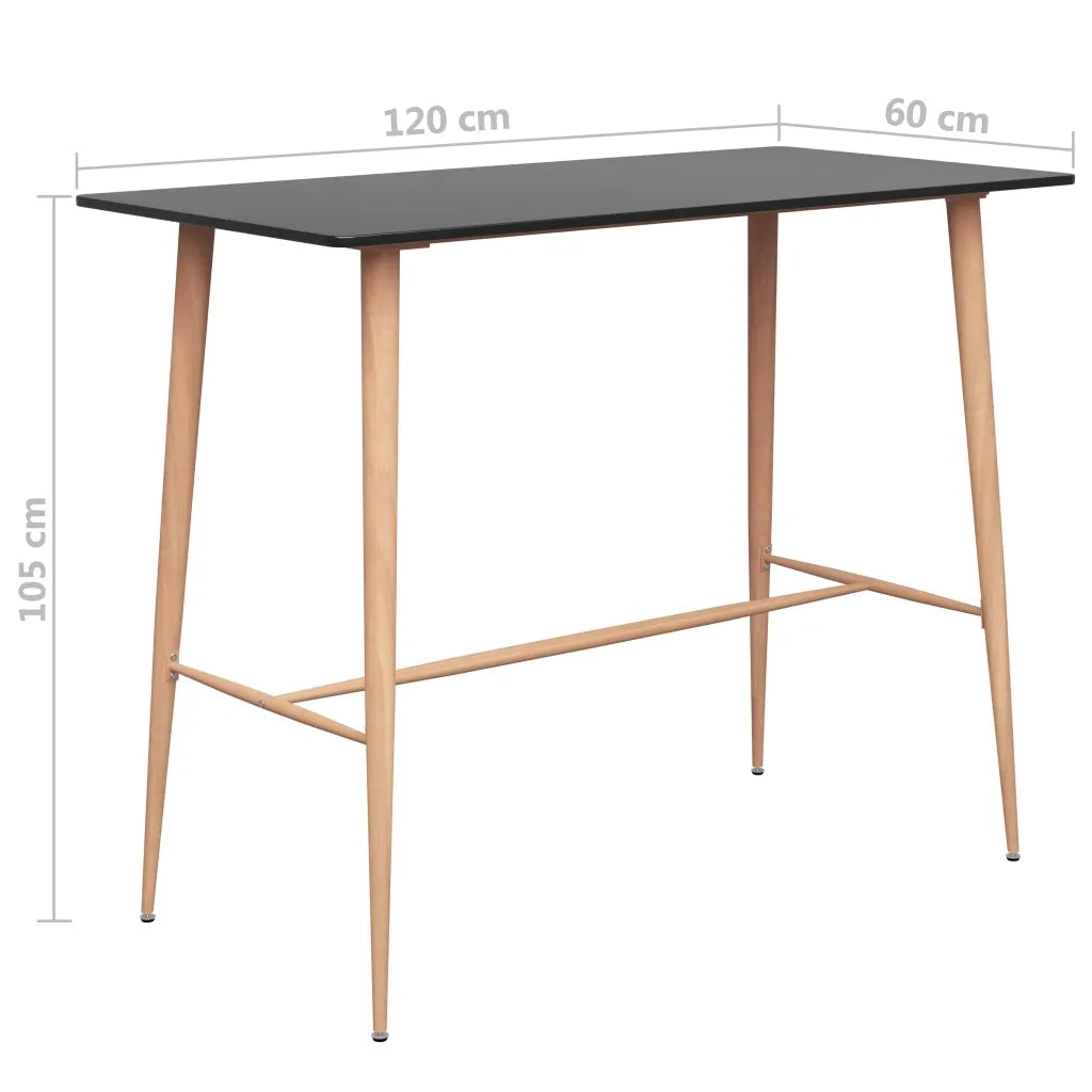 Tavolo da Bar Nero 120x60x105 cm cod mxl 7869