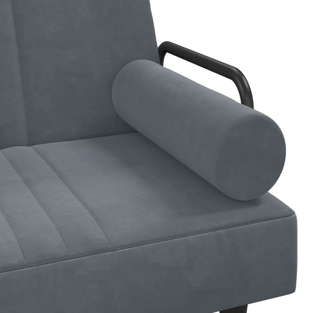 Divano letto con braccioli velluto grigio scuro 02_0021010