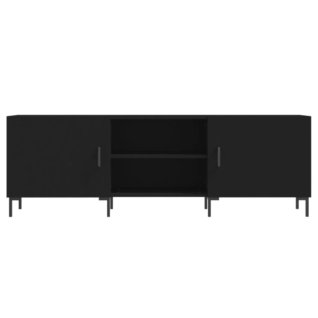 Mobile TV multimediale scaffale TV mobile TV sala da pranzo soggiorno camera da letto 150 x 30 x 50 cm legno ingegnerizzato nero 02_0026005