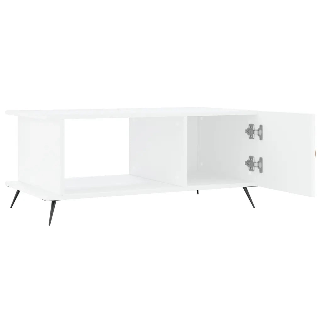 Tavolino da Salotto Bianco 90x50x40 cm in Legno Multistrato
