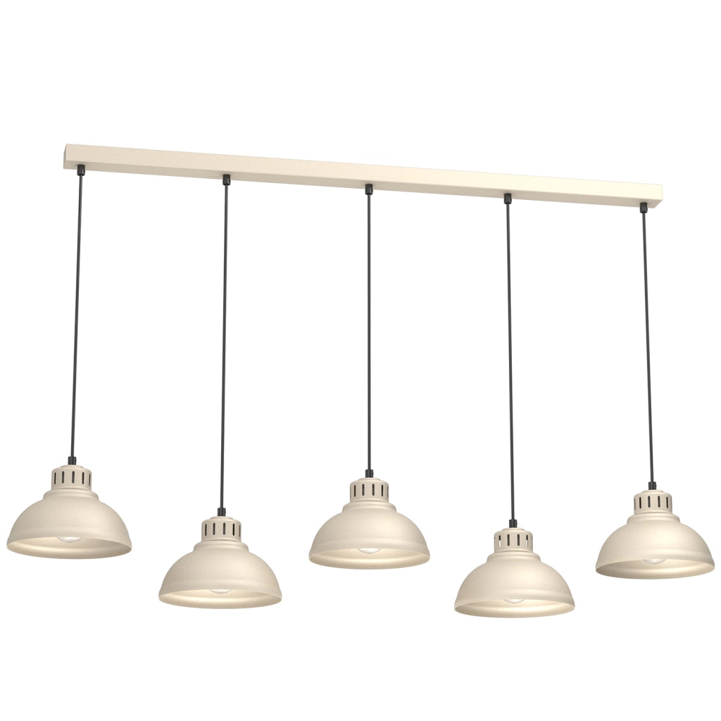 Lampadario Sven Luminex crema barra 125 cm metallo 5xE27