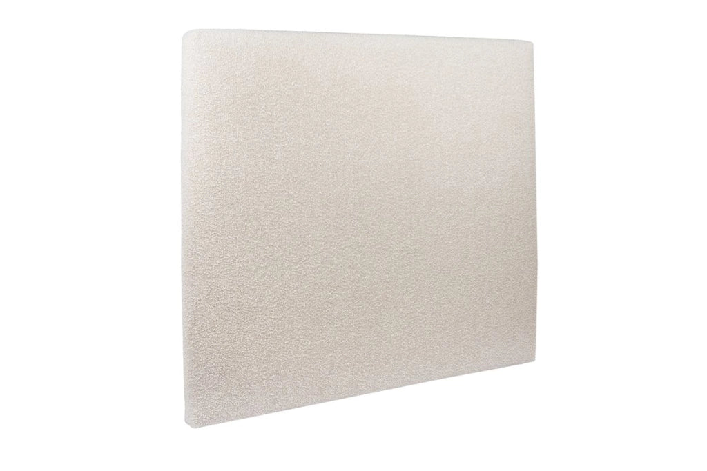 Testiera in tessuto bouclé beige chiaro liscio L200 cm