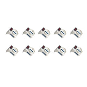Adattatore Triplo con Interruttore Spina 10A con 2 Prese Bipasso 10A/16A e 1 Presa Universale 10A/16A Max 1500W Salvaspazio Bianco