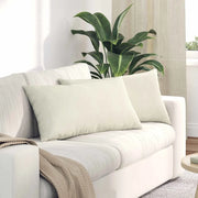 Cuscini da Divano 2 pcs Crema 80 x 40 cm Tessuto in Cords 42013722