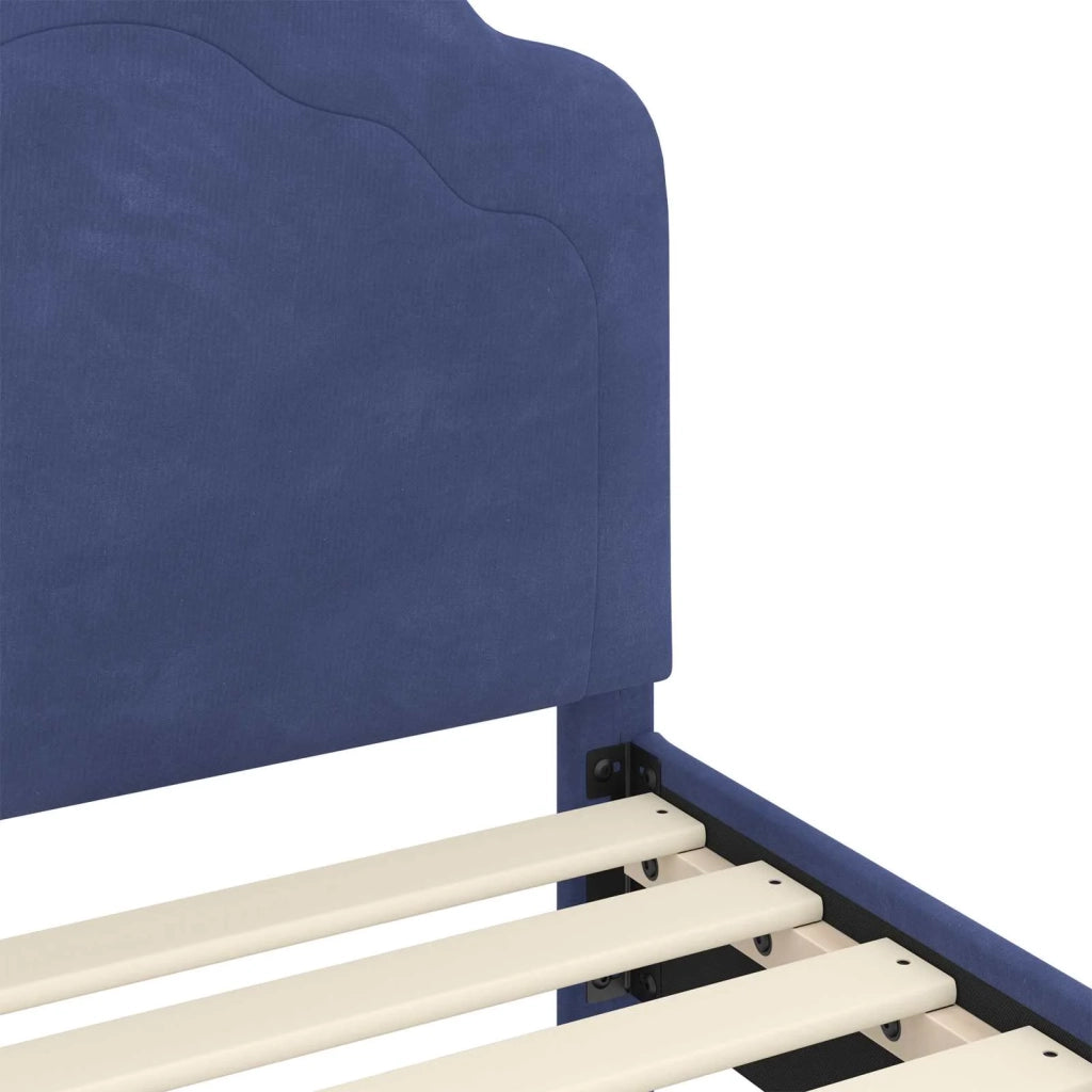 Struttura letto bambini con testata Blu Polizia 90 x 200 cm 42010963