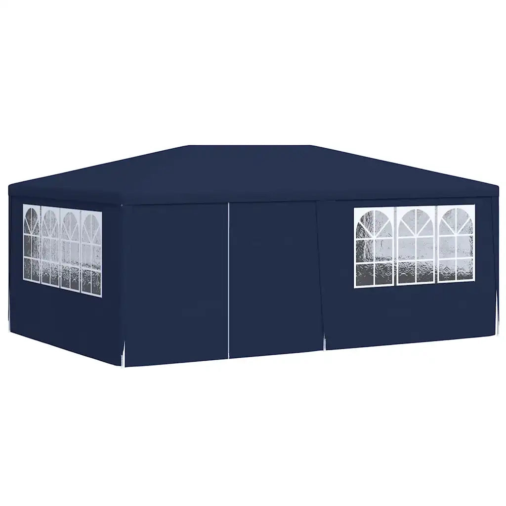 Gazebo Professionale con Pareti 4x6 m Blu 90 g/mÂ²