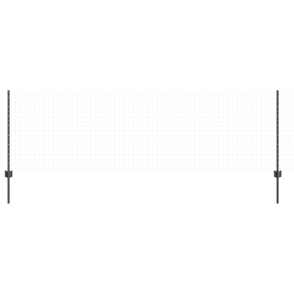 Pali per recinzione 44 pezzi U-Channel grigio 120 cm acciaio