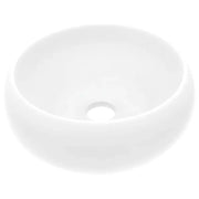 Lavandino-Lavello Lusso Rotondo Bianco Opaco 40x15 cm in Ceramica