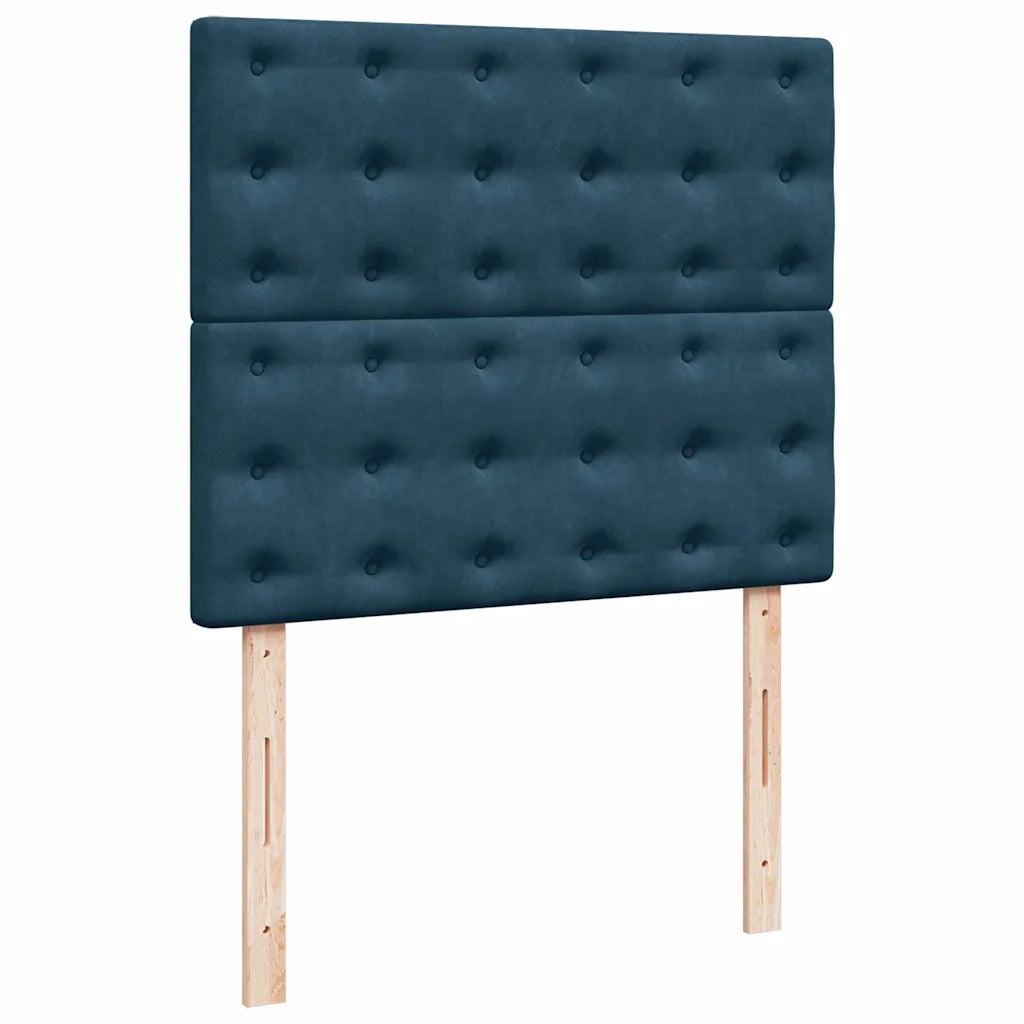 Giroletto a Molle con Materasso Blu 120x190 cm in Velluto 3294602