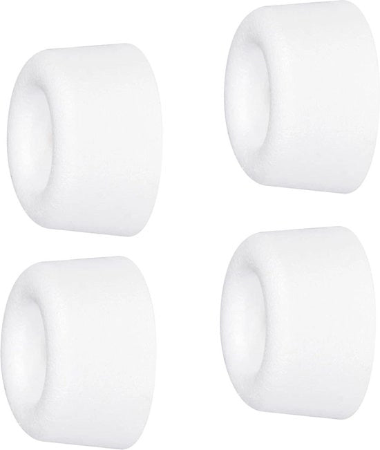Set di fermatassa per porte da parete di 4 pezzi in gomma alta qualità bianca - diametro Ø 18 x 10 mm - tampone di fissaggio a viti 15501104 Fermatassa per porte