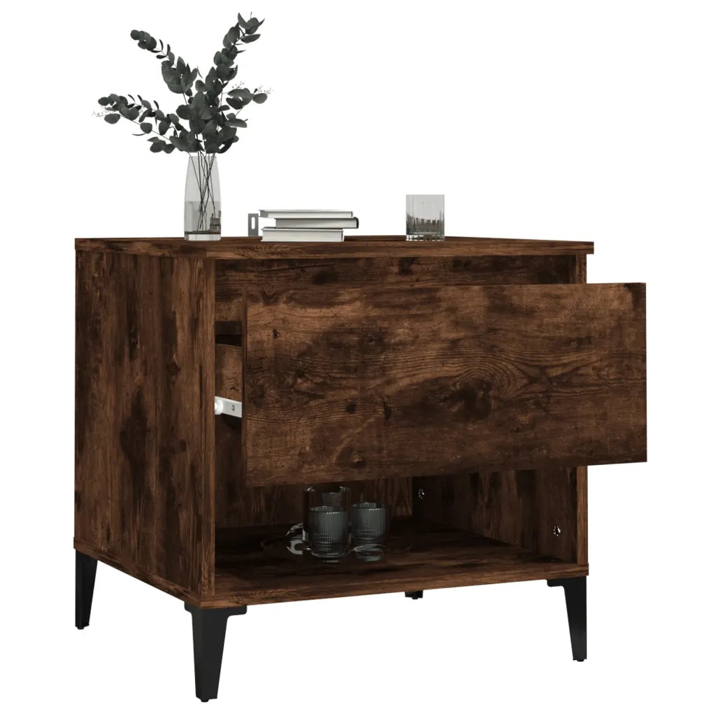 Tavolino da salotto | Tavolino da caff¨¨ | Tavolino da Soggiorno Rovere Fumo 50x46x50cm in Legno Multistrato
