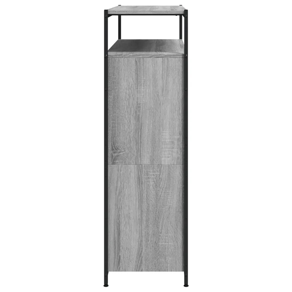 Scarpiera 4 Cassetti Ribaltabili-Scaffale per scarpe Grigio Sonoma 100x34x112 cm