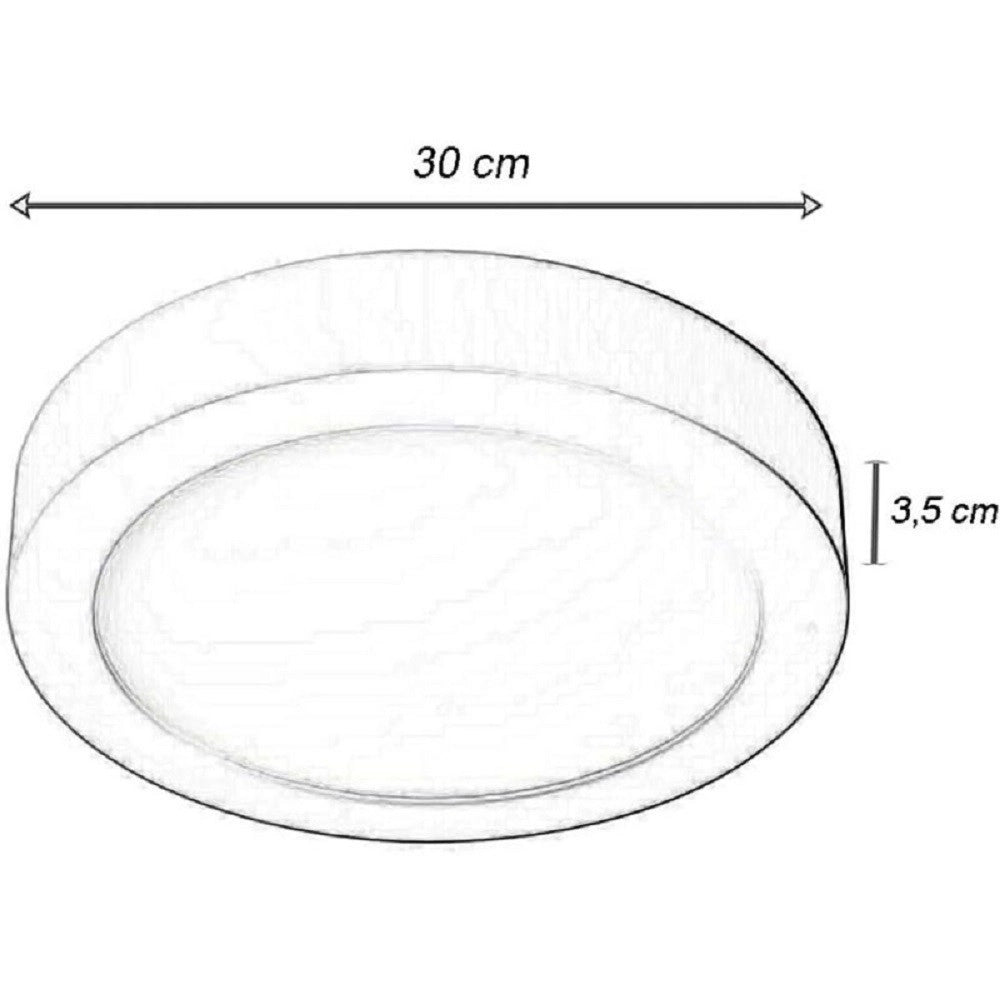 Trade Shop - Plafoniera Pannello Led 24 Watt Rotondo Cct Tre Colorazione Di Luce P300b-t3c -