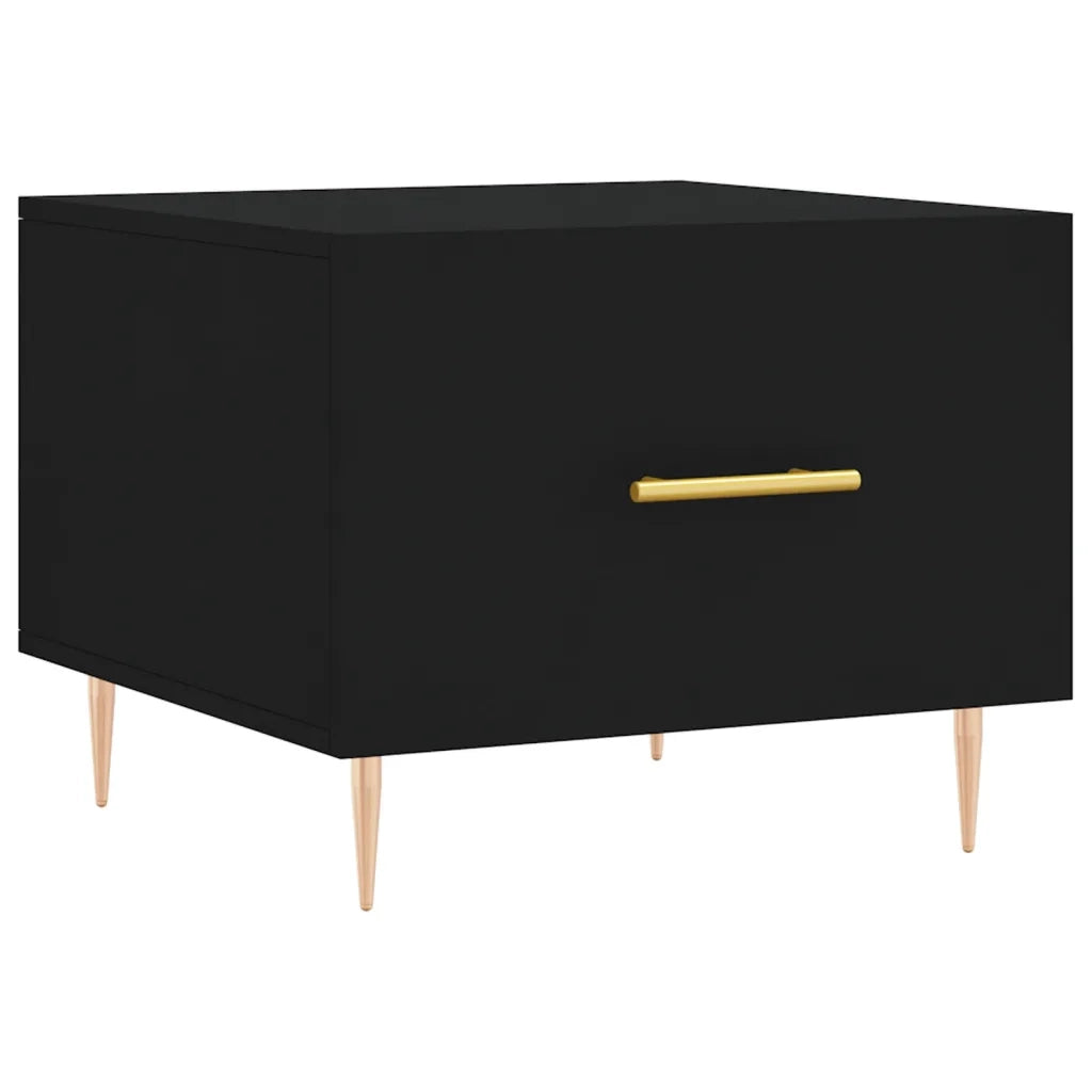 2 pz Tavolini da salotto | Tavolino da caff¨¨ | Tavolino da Soggiorno Neri 50x50x40 cm in Legno Multistrato