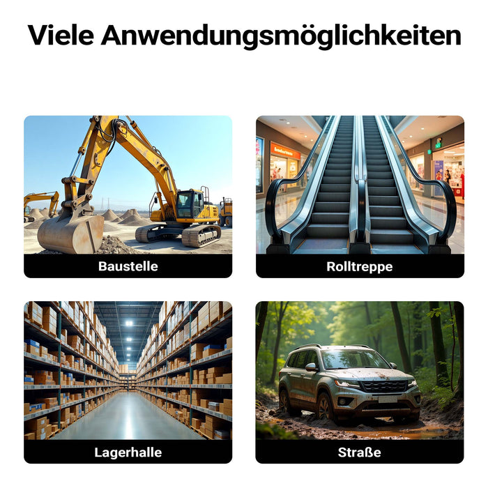 Barriera mobile portatile, barriera pieghevole 60 x 32 x 101 cm, recinzione estensibile fino a 3,9 m con ruote e maniglie, barriera in PE robusto