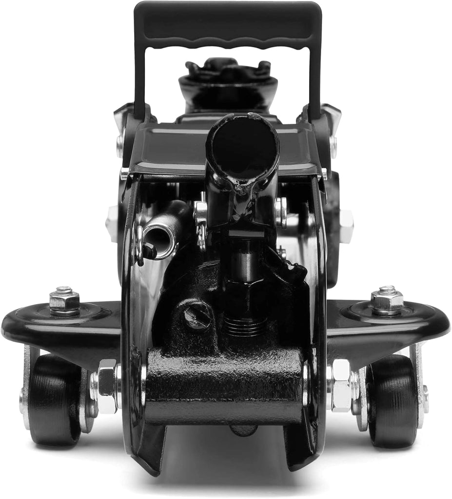 Cric idraulico auto 3 tonnellate maniglia rotelle manovrabile cuscinetto gomma martinetto sollevatore