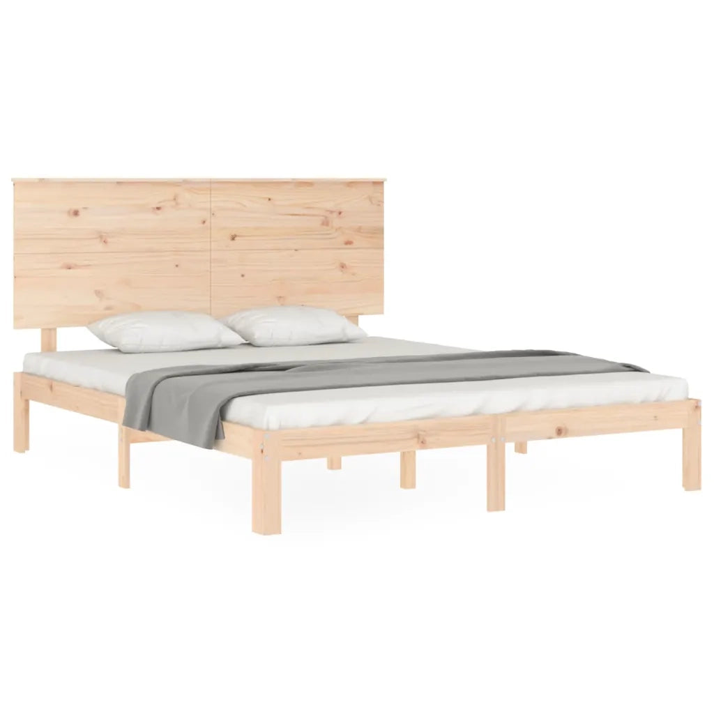 Giroletto con Testiera King Size in Legno Massello 3193666