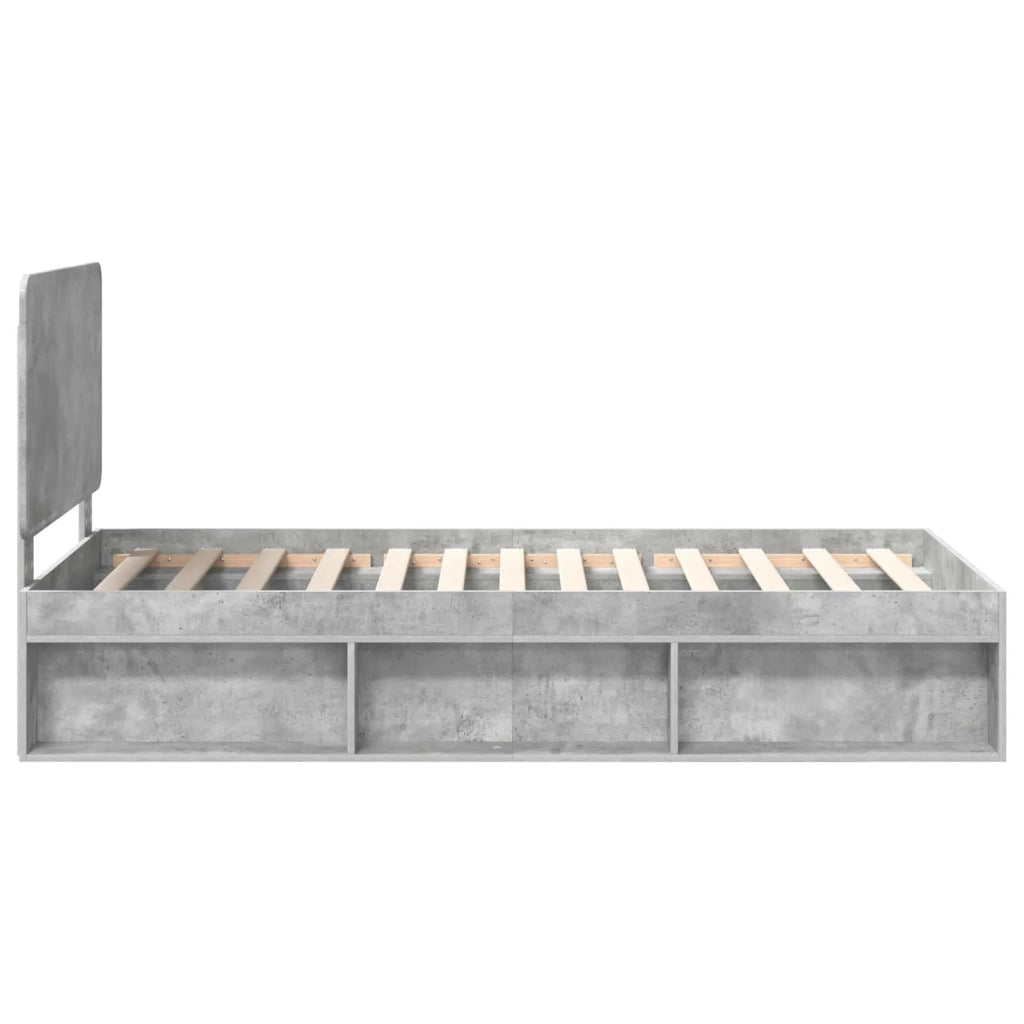 Struttura del letto Calcestruzzo 90 x 200 cm Pino massello 3412536