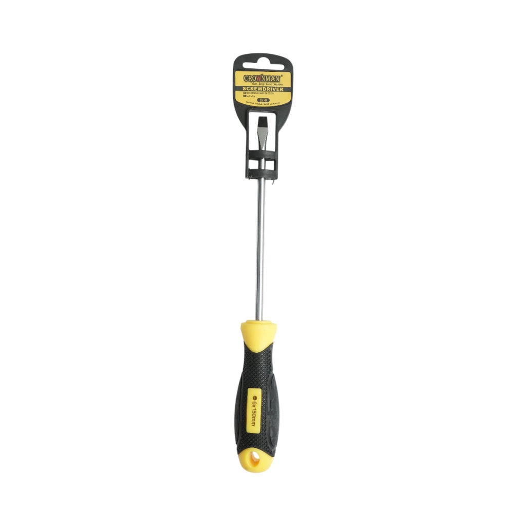 Cacciavite dritto Crownman 6x150mm con punta magnetica professionale Cr-V
