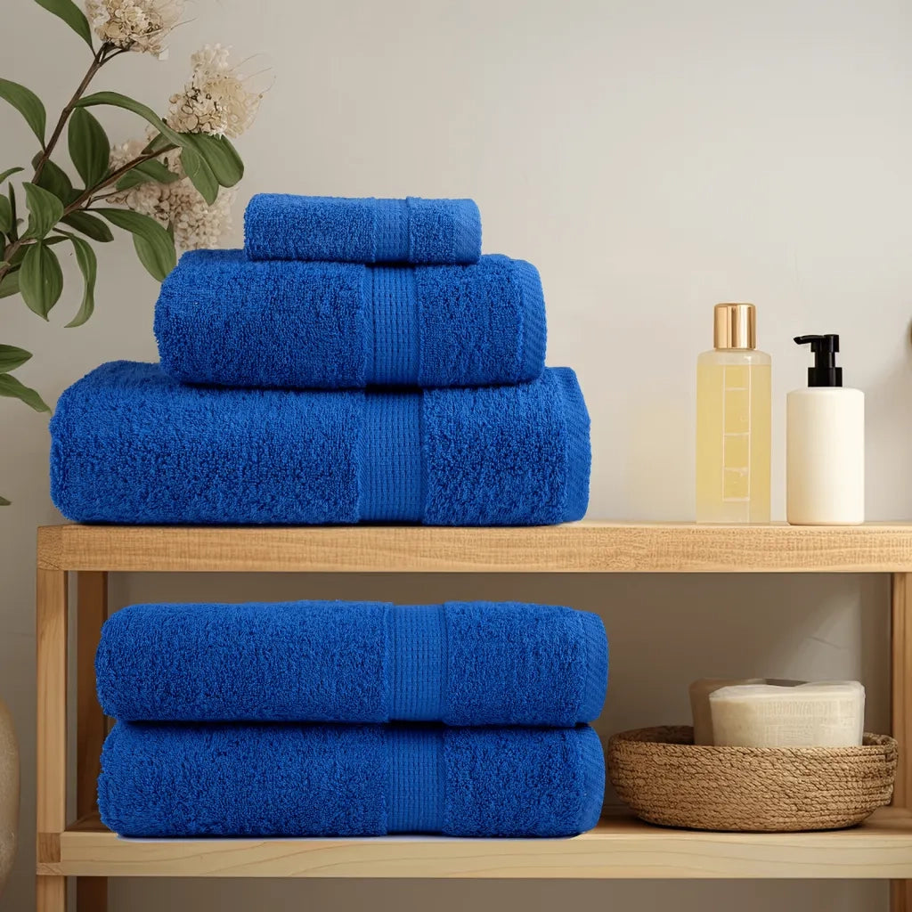 Asciugamani Premium SOLUND 2 pz Blu 100x200 cm 600 g/m² 137197