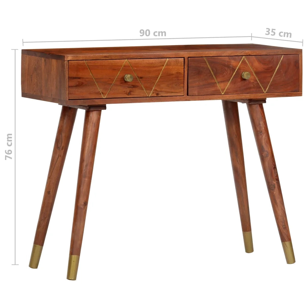 Tavolo Consolle | Tavolo d'Ingresso 90x35x76 cm in Legno Massello d'Acacia