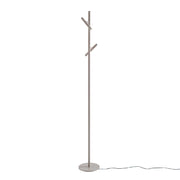 Lampada da terra GPIT40 in alluminio finitura tortora, 2x5,4W LED integrato 3000K, 431lm, fascio 25° orientabile, accensione separata - Gea Luce