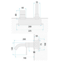 Rubinetto Da Incasso Rea Lungo Diamond Copper + Box