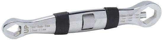 Chiave multifunzione 23-in-1 - Verstabile - Manico corto - Acciaio CrMo - Gamma di apertura 7-19 mm - Alta torsione - Cassetta di chiusura