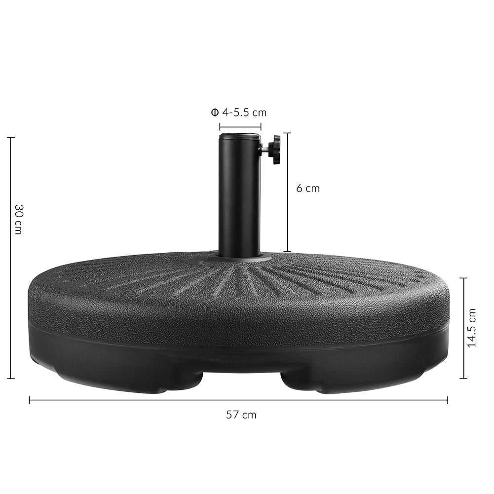 Base Ombrellone da Giardino Spiaggia Riempimento Acqua 28 kg Anti Capovolgimento