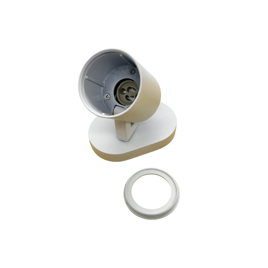 Plafoniera lampada da soffitto bianca faretto direzionabile e attacco per lampade GU10 ad 1 diffusore