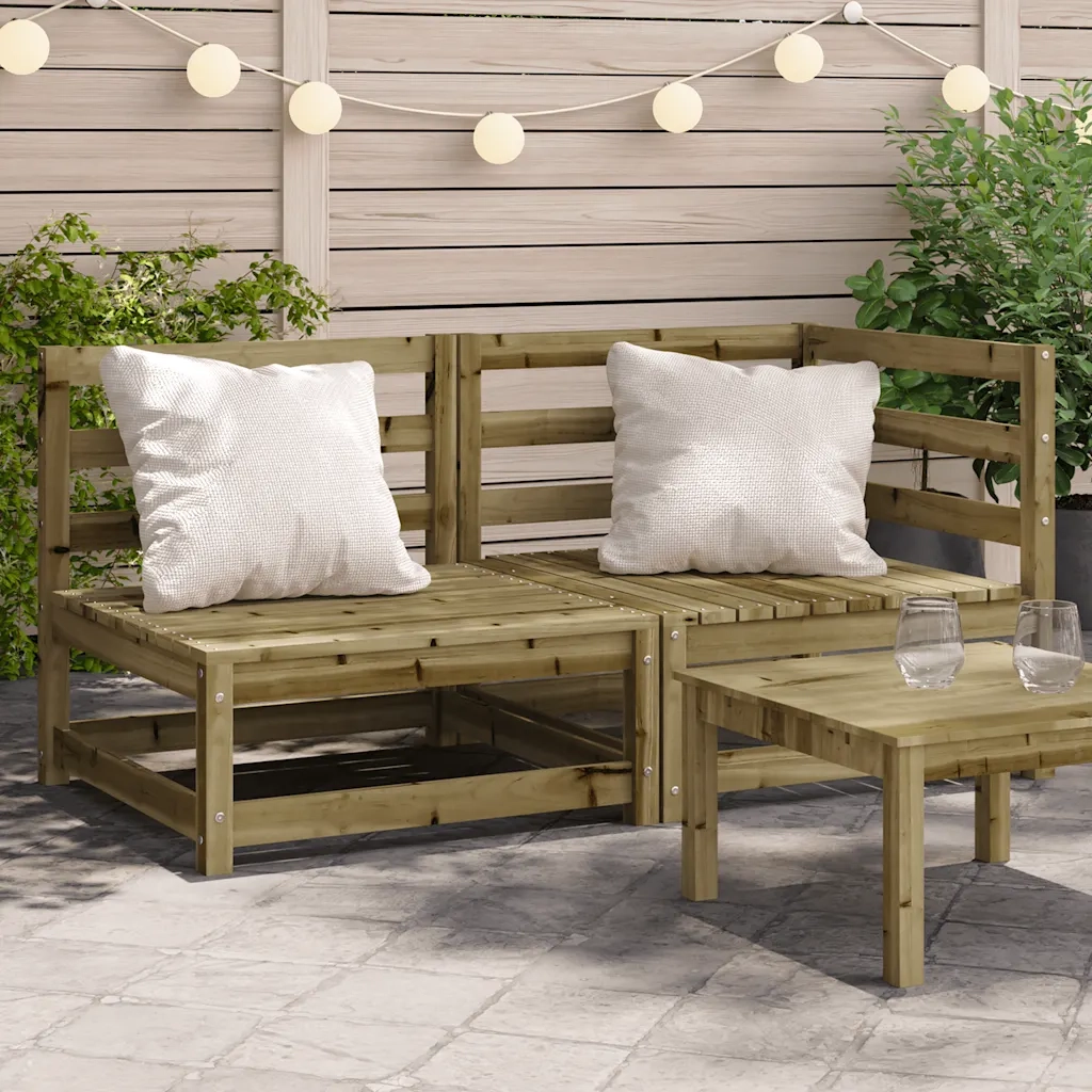 Divano da Giardino a 2 Sedute in Legno Impregnato di Pino 837948