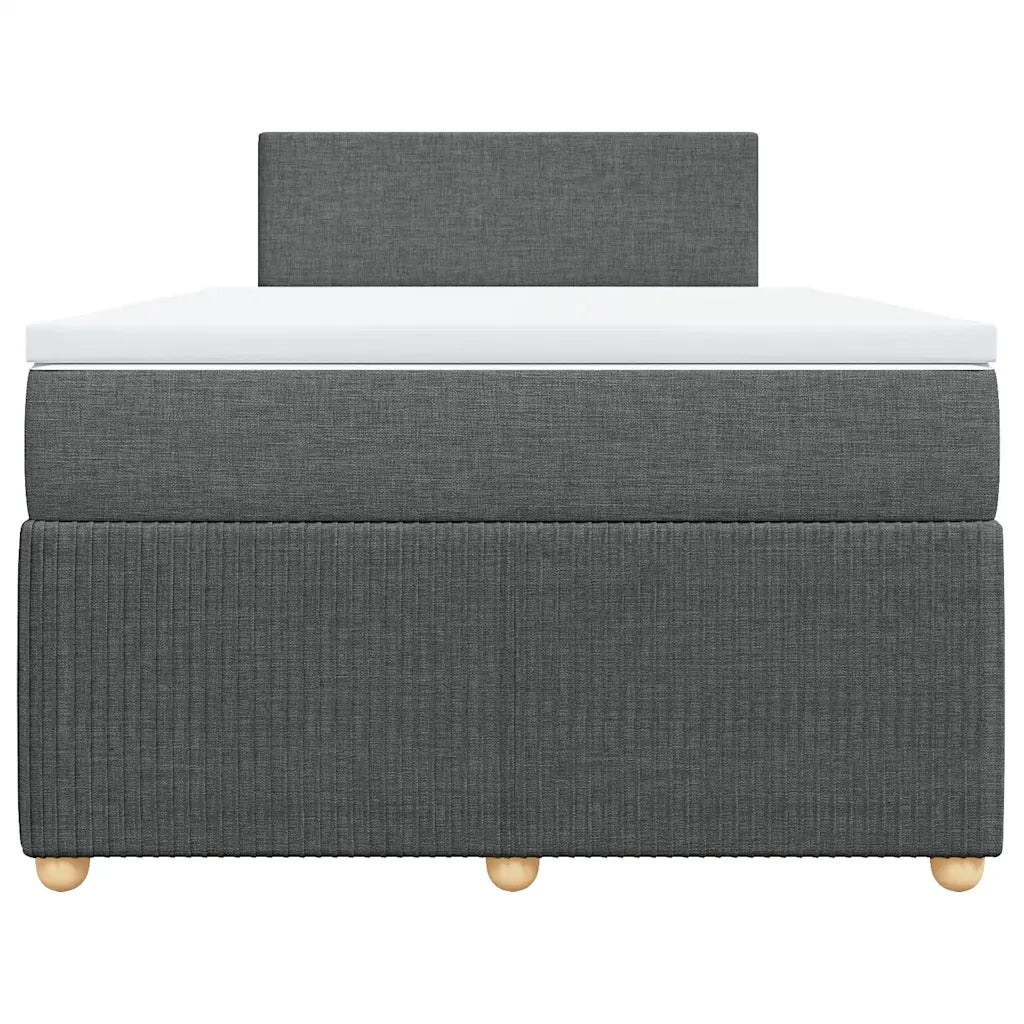 Giroletto a Molle con Materasso Grigio Scuro 120x200 cm Tessuto 3289717