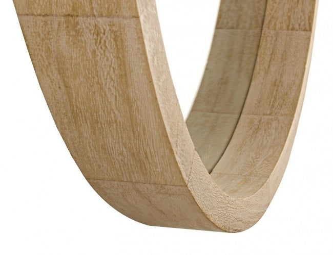 Specchio Tondo Legno Naturale Moderno da Parete 52 cm - YOUNG