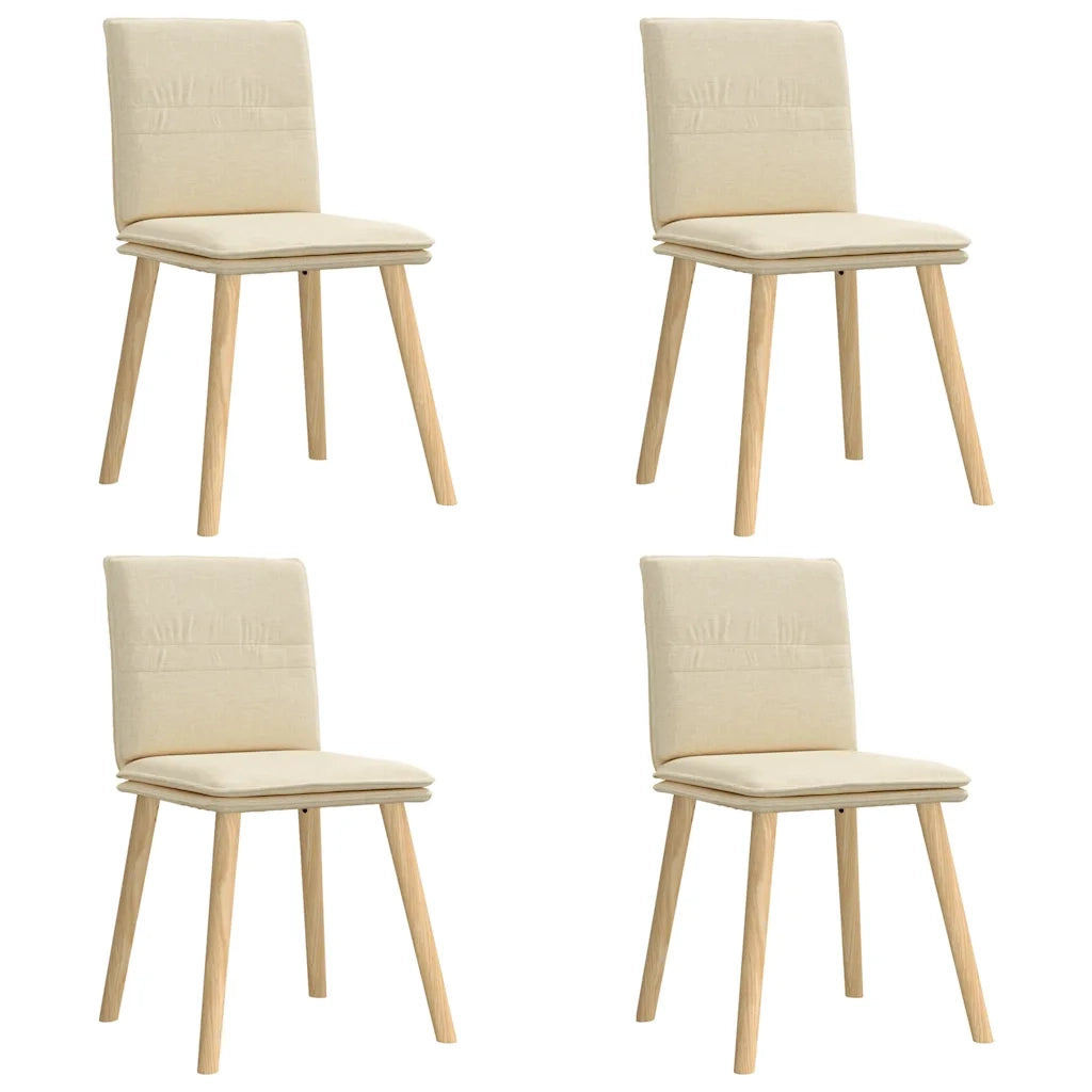 Sedie da Pranzo 4 pz Crema in Tessuto 3315362