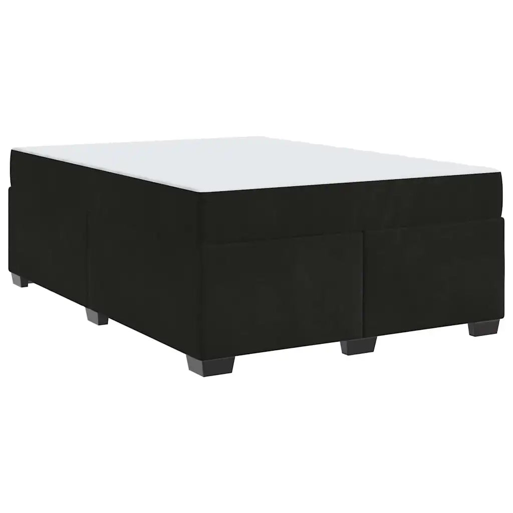 vidaXL Struttura letto con materasso Nero 140 x 200 cm Velluto