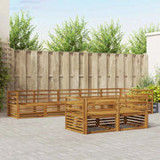 Set di divani da esterno 8 pz Naturale Legno di Acacia Massello 3373639