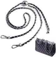 Fascia per spalla 120cm - Fascia di sostituzione per spalla - Catena metallica - Borsa da spalla - Borsa a mano - Pelle PU + Catena in acciaio - Cinturino per borsa