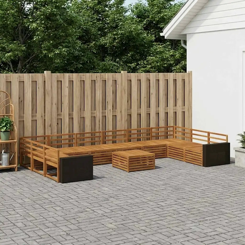 Set divani 11 pcs Legno di Acacia Massello